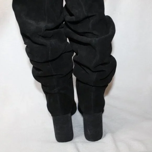 Jeffrey Campbell women's boots size 9 black suede pointed toe slouchy heels - Picture 4 of 8
